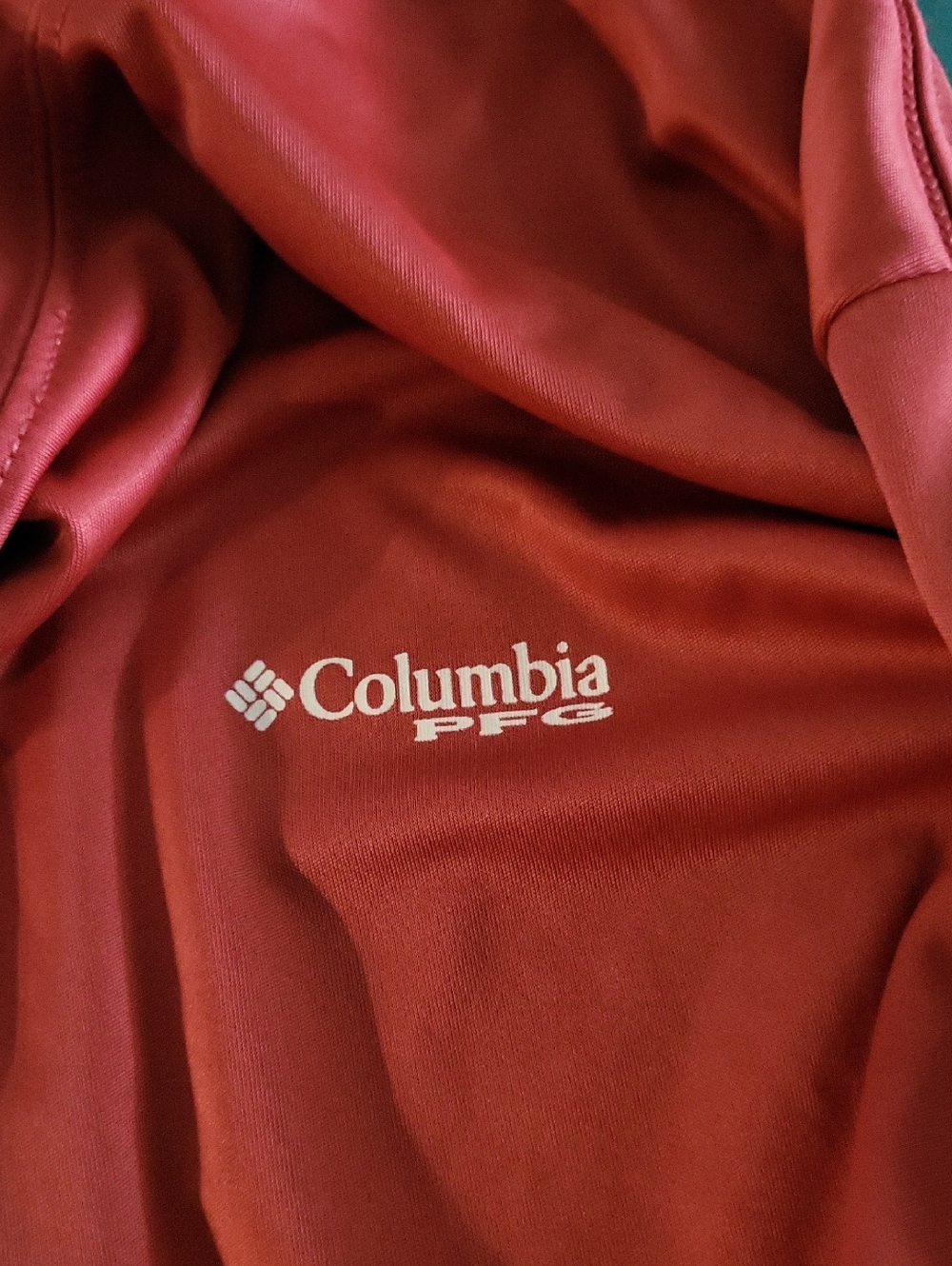 2 Men's Sx XXL Columbia PFG Long Sleeve Shirts - Coral and Teal - Picture 4 of 6